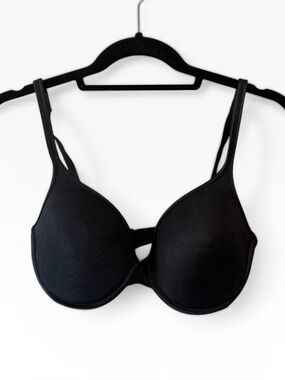 Natori Jacquard Molded Underwire Comfort T-Shirt Bra Black Size 32DD